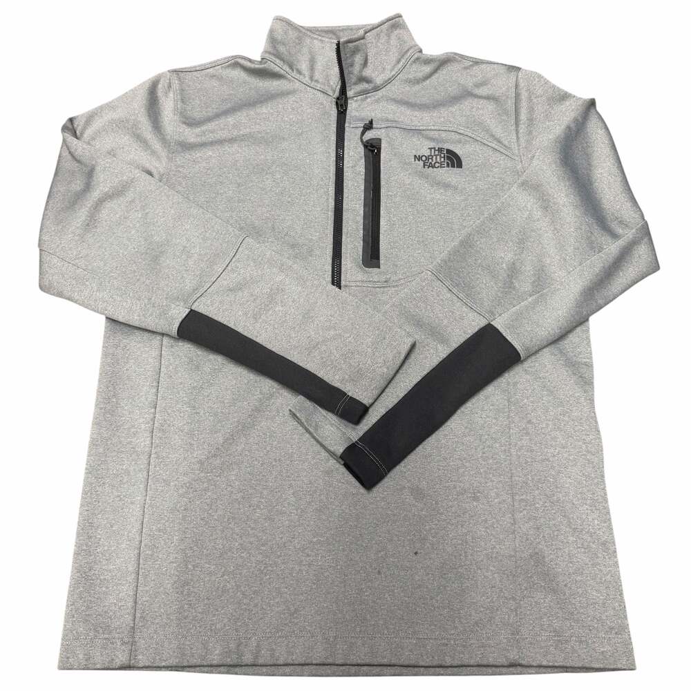 The North Face Men's Size M Gray Quarter Zip Pullover Jacket